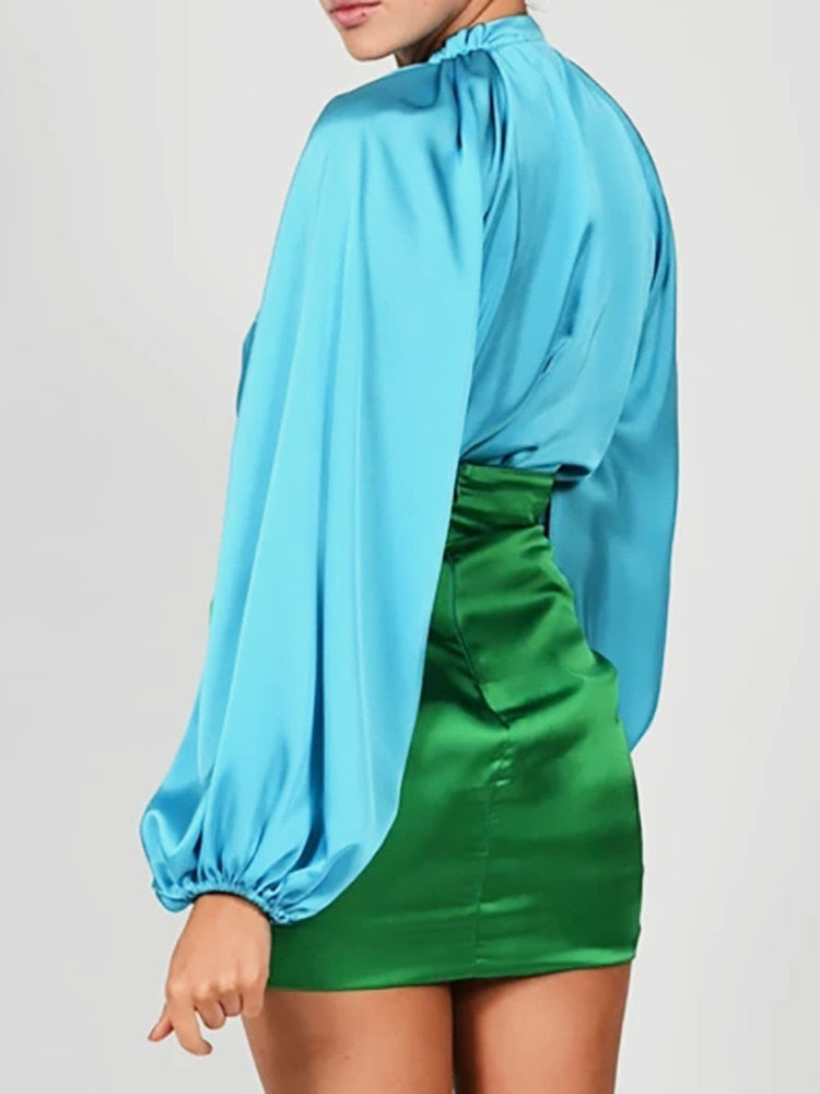 Jayda Satin Skirt Set Dress Fanxity