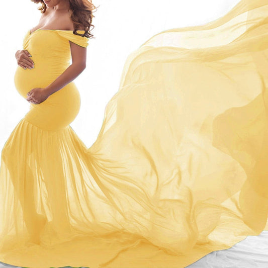 Lisa Off Shoulder Maternity Dress Fanxity