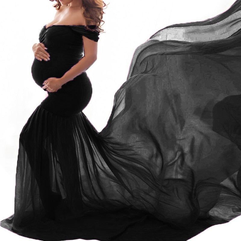 Lisa Off Shoulder Maternity Dress Fanxity