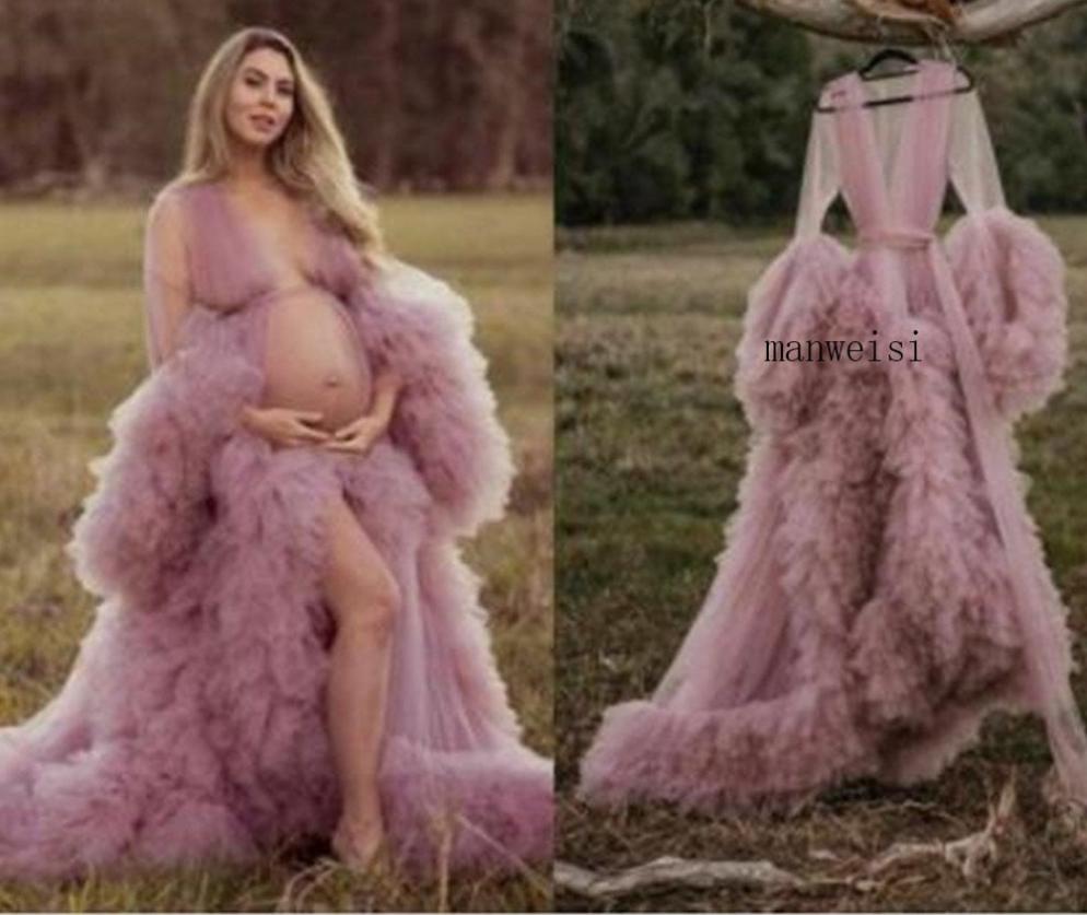 Maternity Robe Tulle Dress Fanxity